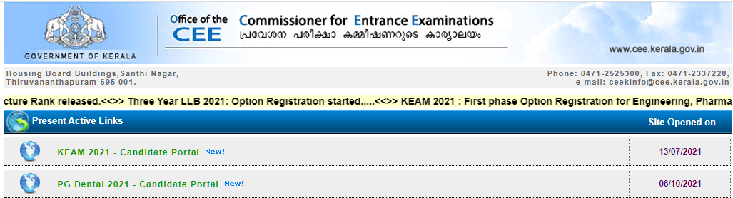 KEAM Result 2021 (Direct Link) | @ cee.kerala.gov.in Check Scorecard and Rank List_50.1