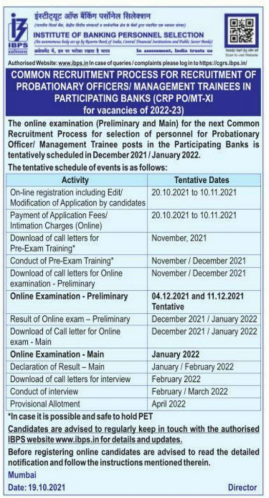 IBPS PO 2021 Notification Out, Online Application, Eligibility_50.1