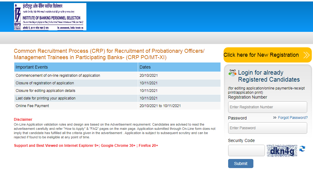 IBPS PO Apply Online 2021, Online Application Process Begins_50.1