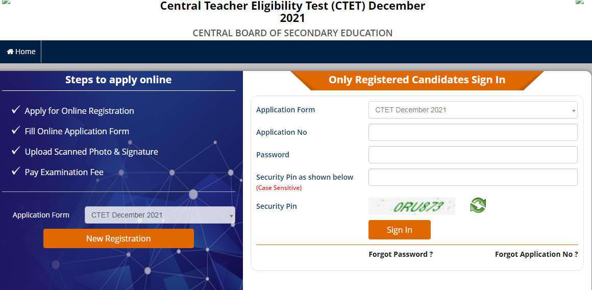 CTET Online Application Form 2021, Apply Online for CTET Exam._50.1