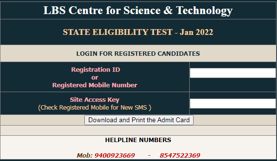Kerala SET Admit Card 2022 [Out] @lbsedp.lbscentre.in_60.1
