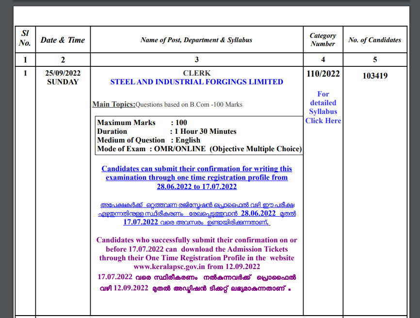 KPSC Exam Calendar September 2022 Out, Download Exam Schedule PDF_5.1