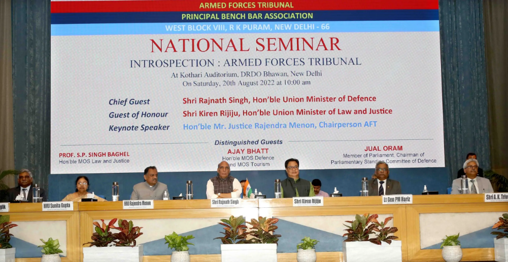 Rajnath Singh inaugurates national seminar “Introspection: Armed Forces Tribunal”