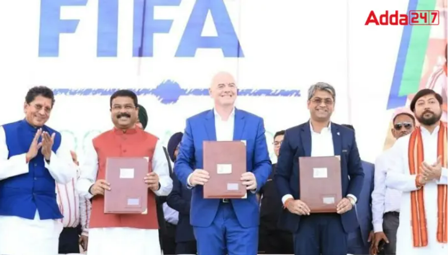 Dharmendra Pradhan signs MoU with FIFA and AIFF for Football4Schools