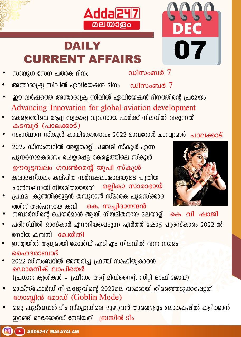 Dec 7 Curent Affairs