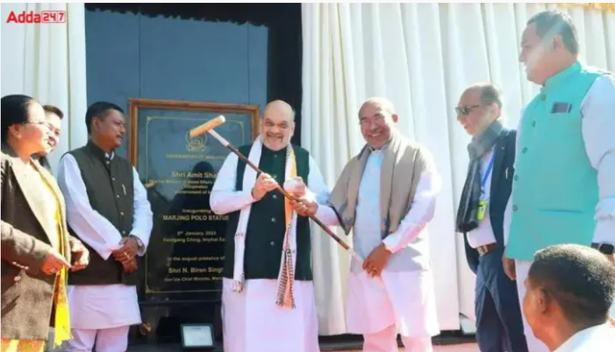 120-feet-tall Polo Statue Inaugurated by Amit Shah in Manipur