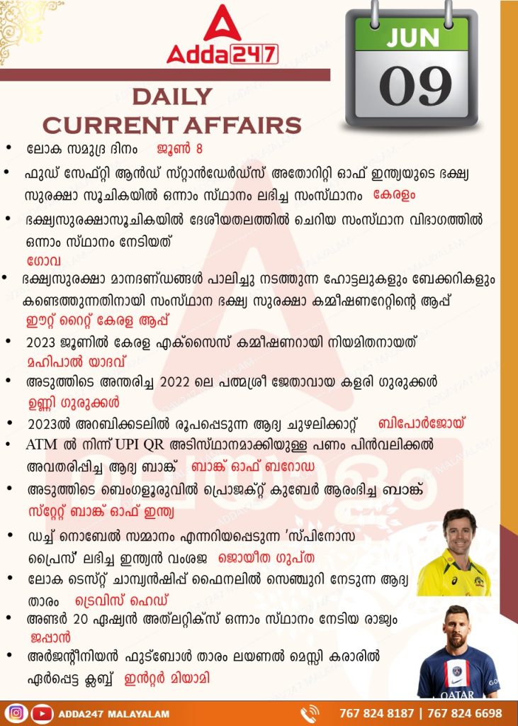 പ്രതിദിന കറന്റ് അഫയേഴ്സ് മലയാളത്തിൽ- 9 ജൂൺ 2023_3.1