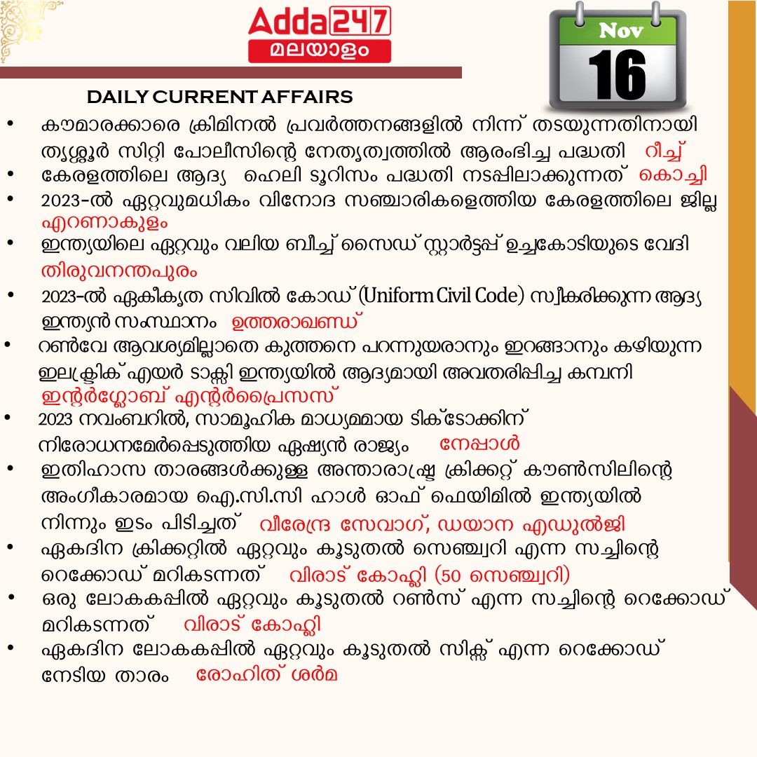 പ്രതിദിന കറന്റ് അഫയേഴ്സ് മലയാളത്തിൽ- 16 നവംബർ 2023_3.1