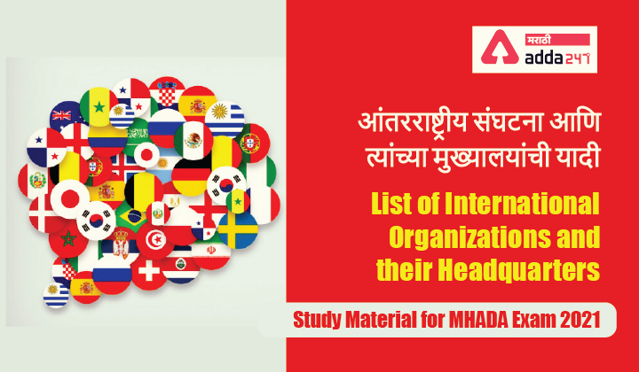 List of International Organizations and their Headquarters-01