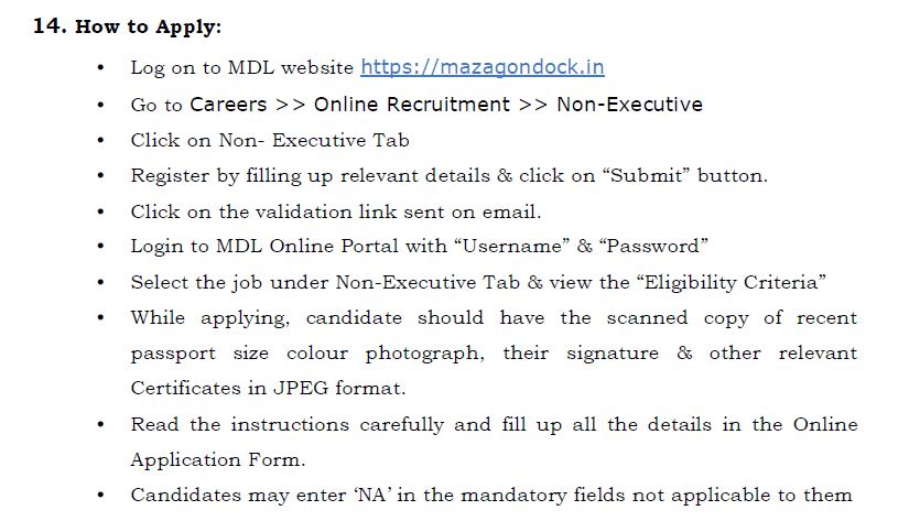 How to apply online for Mazagon Dock Recruitment 2022 | माझगाव डॉक शिपबिल्डर्स लिमिटेड भरती 2022 साठी अर्ज कसा करावा