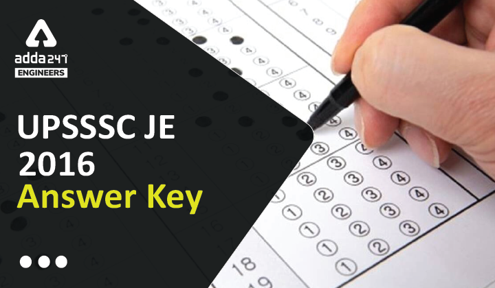 upsssc je 2016 Answer key