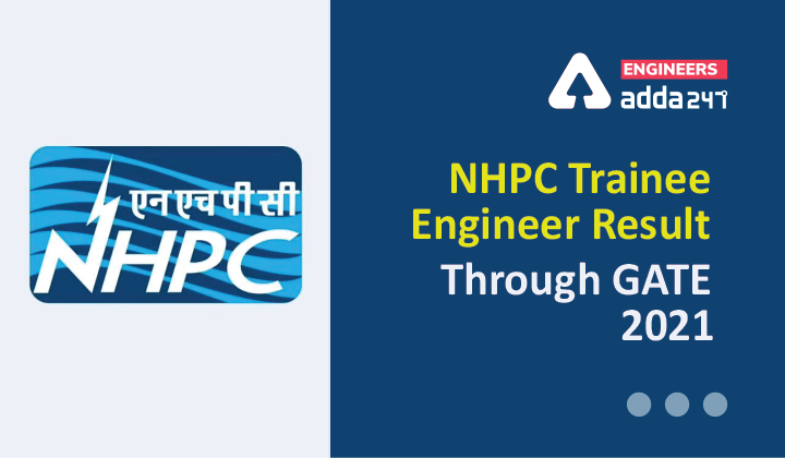 NHPC Result 2021 Through GATE