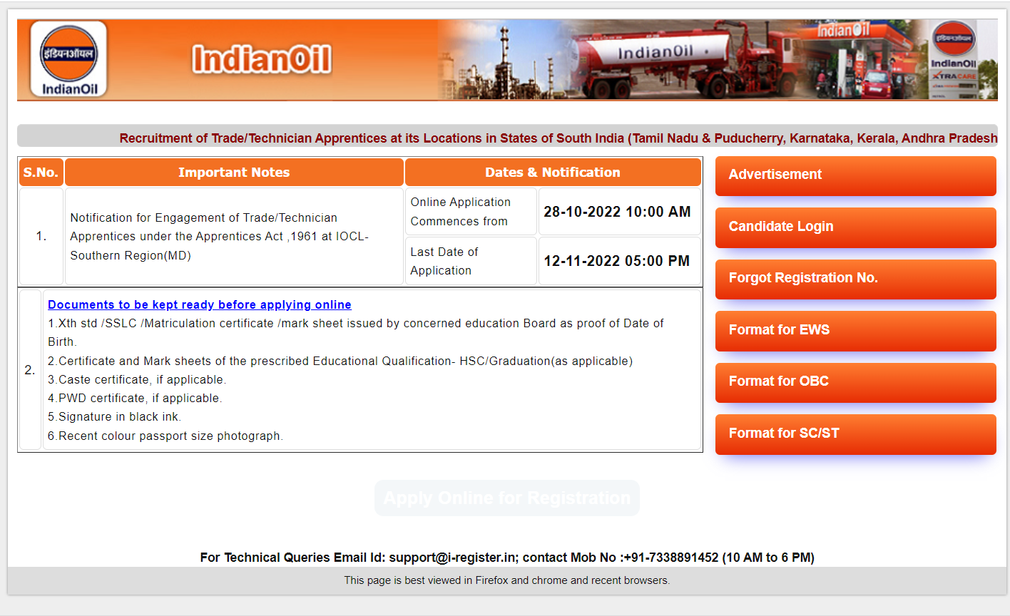IOCL Apprentice Recruitment 2022 Apply Online