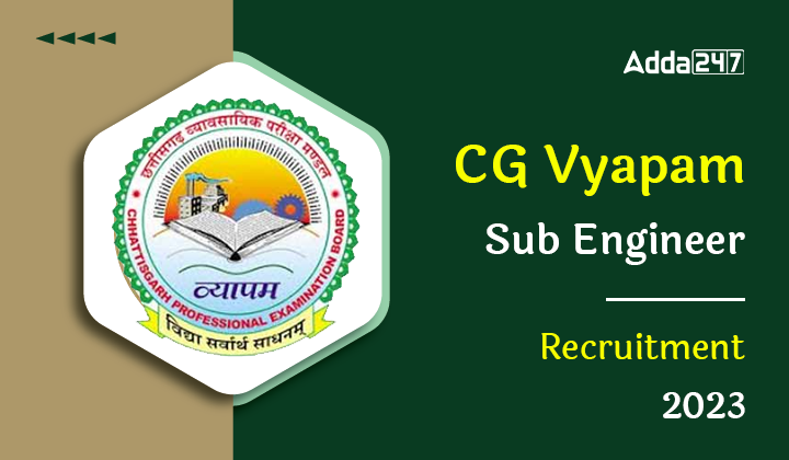 CG Vyapam Sub Engineer Recruitment 2023