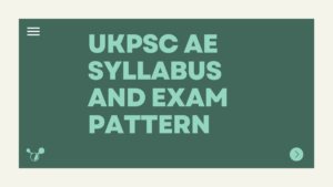 UKPSC AE Syllabus 2026