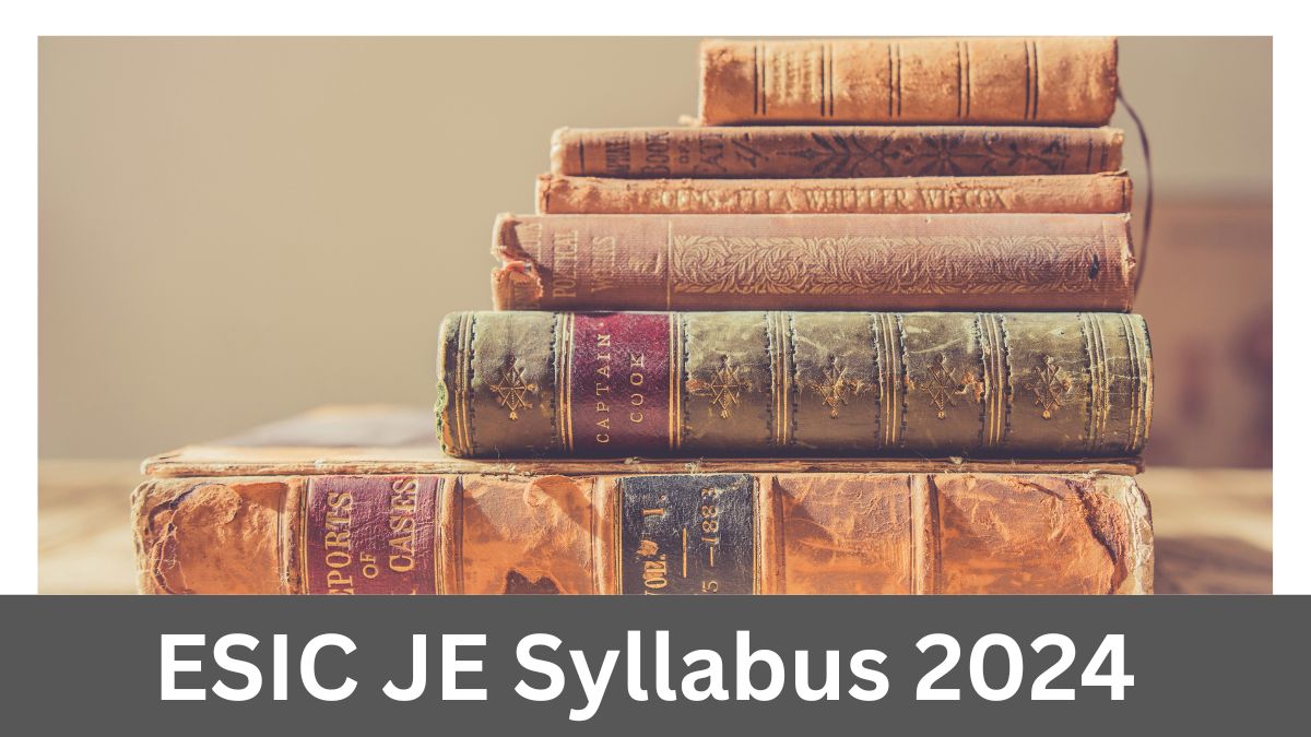 ESIC JE Syllabus 2024