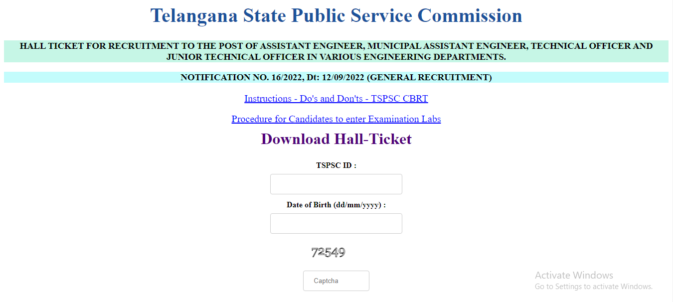 TSPSC AE Hall Ticket 2023 Out, Download Link @tspsc.gov.in 10 TSPSC AE Hall Ticket 2023