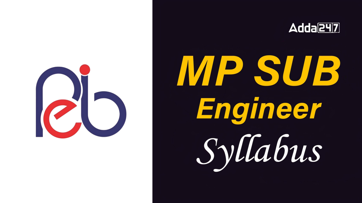 MP Sub Engineer Syllabus 2024