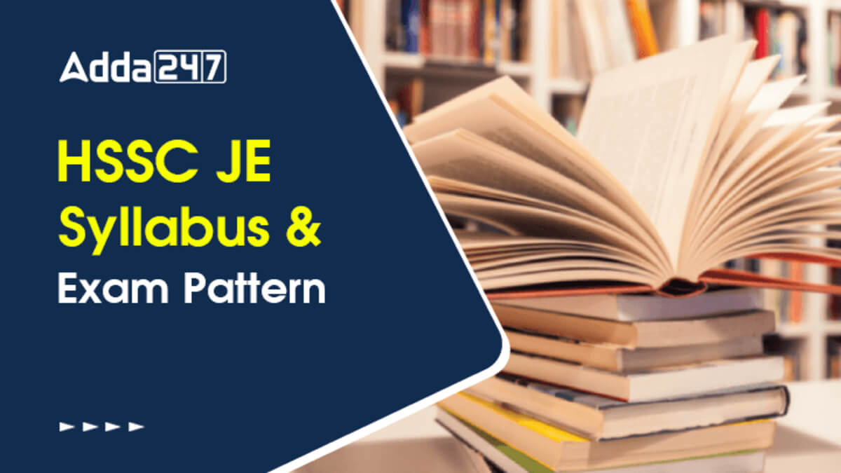 HSSC JE Syllabus 2026