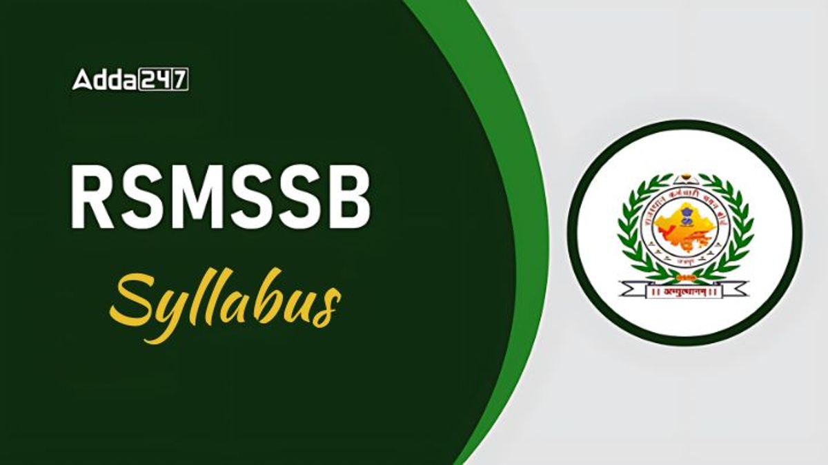 RSMSSB JE Syllabus 2024