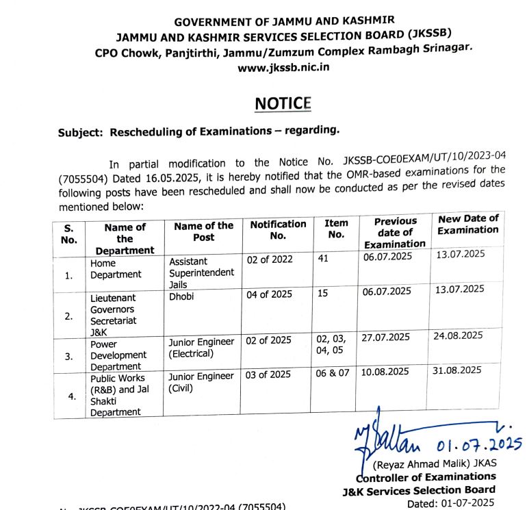 Govt. Job Notification