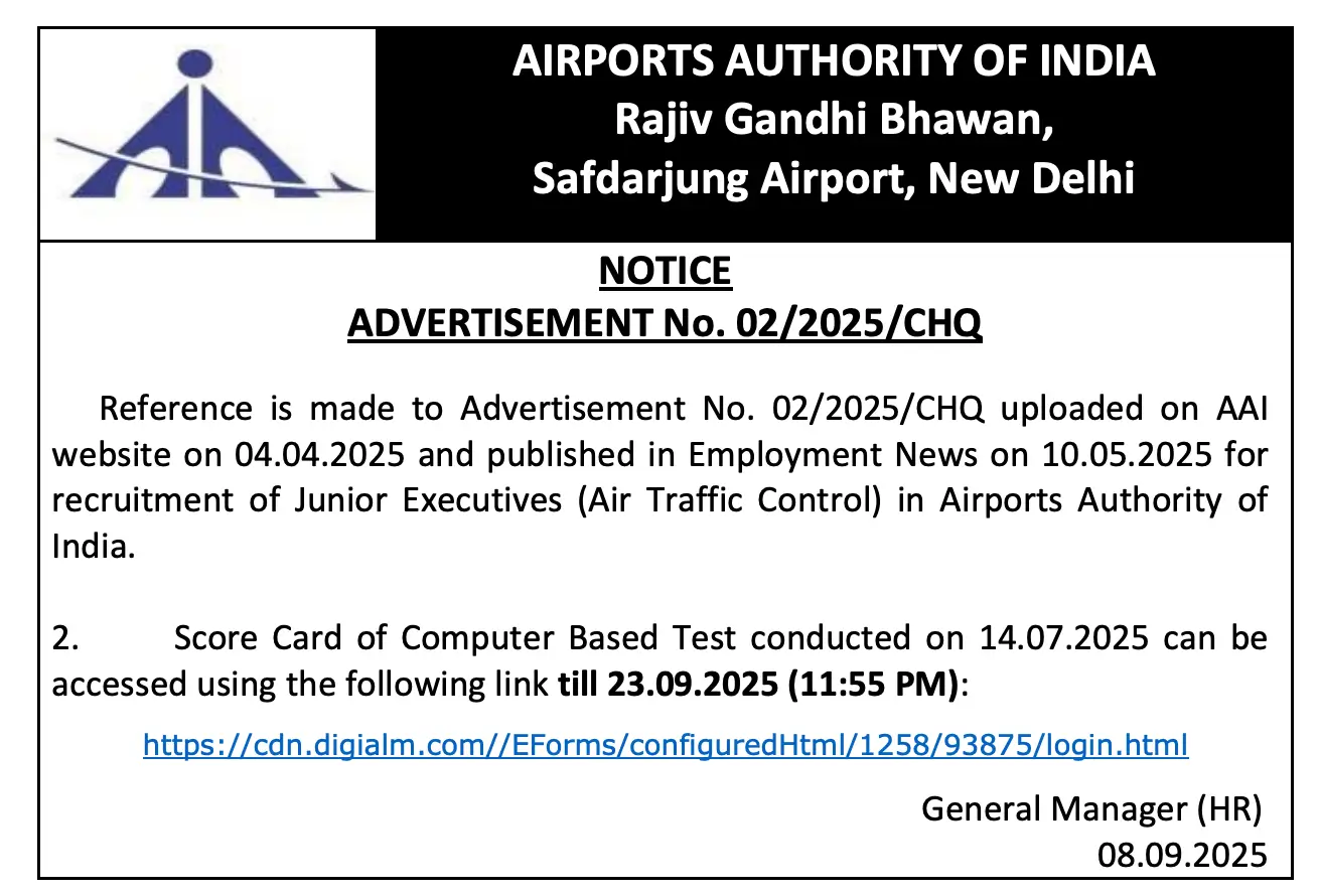 AAI ATC Score Card 2025