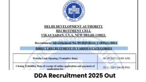 DDA JE Recruitment 2025