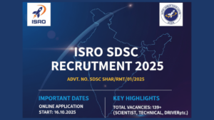 ISRO SDSC SHAR Recruitment 2025