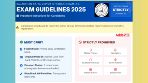 RVUNL Technician Admit Card 2025 Out, Download Hall Ticket at energy.rajasthan.gov.in 17 Admit Card