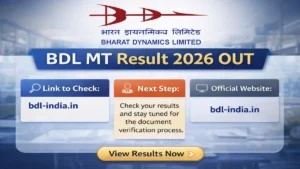 BDL MT Result 2025-26