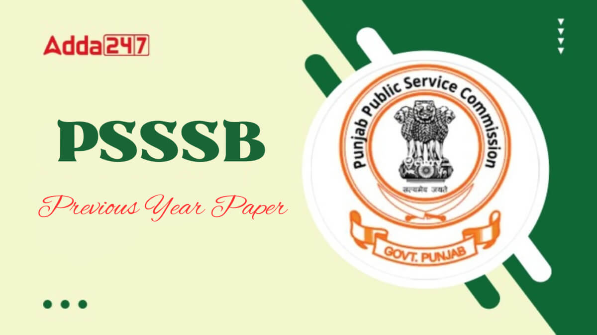 PSSSB Section Officer and Sub Divisional Officer Previous Year Question Paper