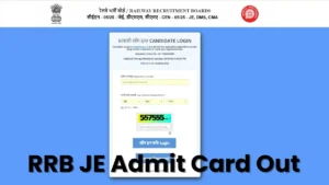 RRB JE Admit Card 2026