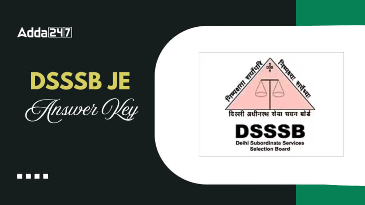 DSSSB JE Answer Key 2026