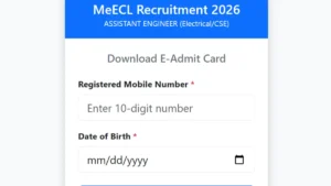 MeECL Assistant Engineer Admit Card 2026