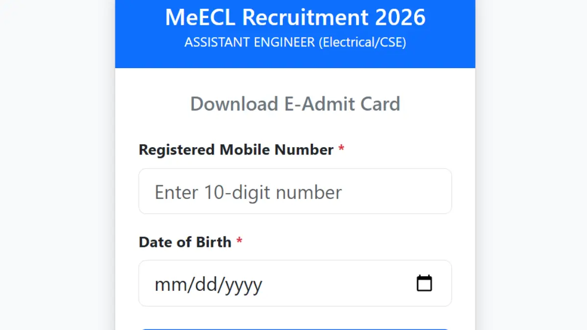 MeECL Assistant Engineer Admit Card 2026