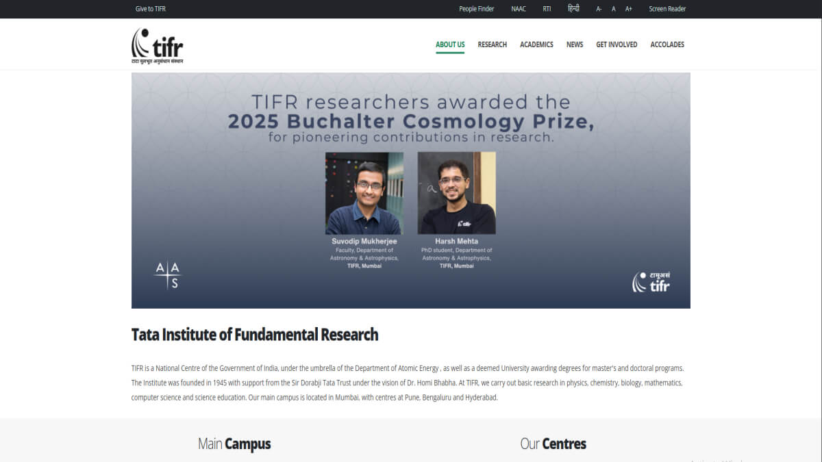 TIFR Mumbai Recruitment 2026