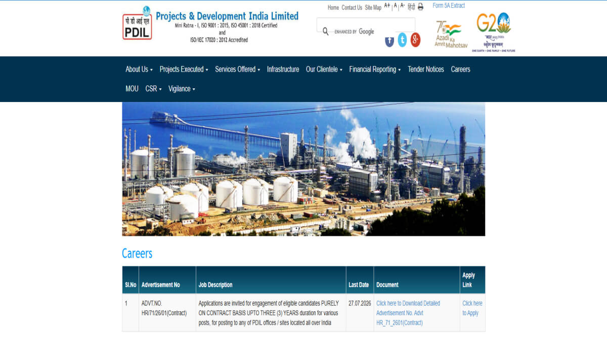 PDIL Engineers Recruitment 2026