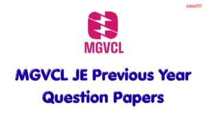 MGVCL JE Previous Year Question Papers