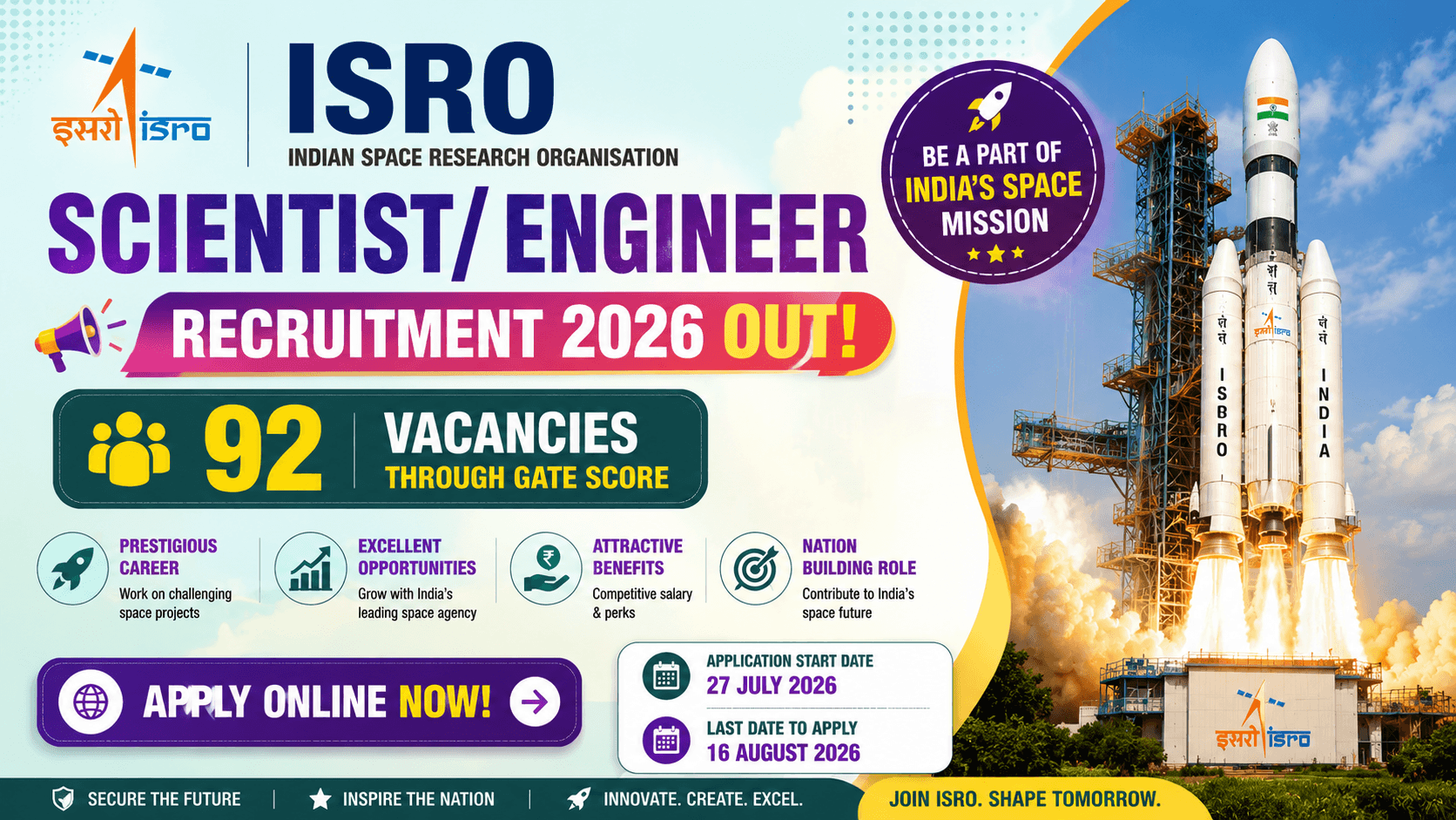 ISRO Scientist/ Engineer Recruitment 2026