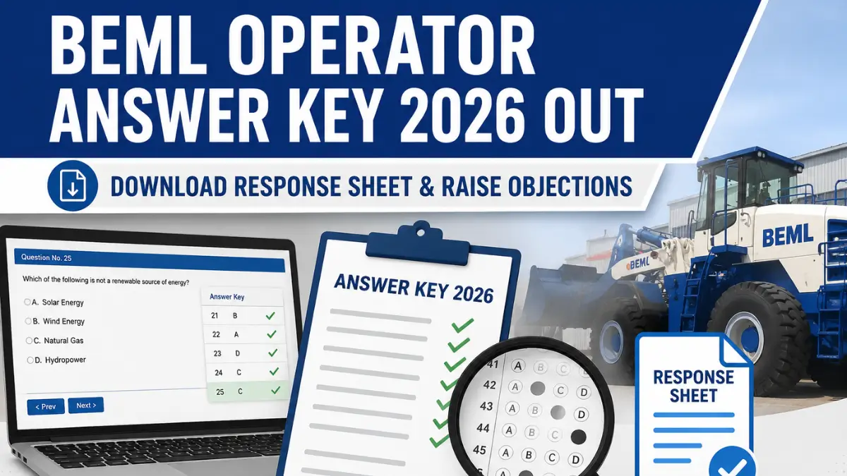 BEML Operator Answer Key 2026