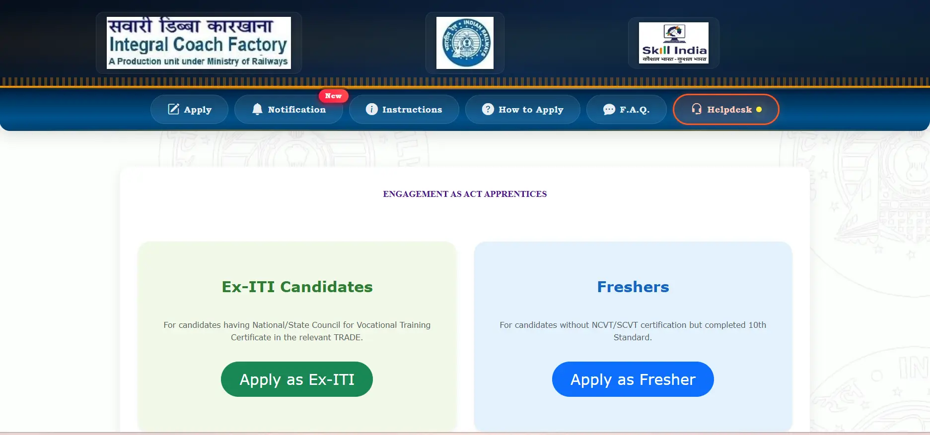 ICF Apprentice Recruitment 2026