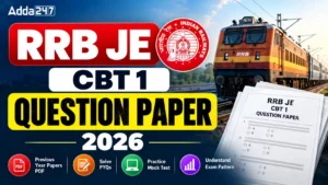 RRB JE CBT 1 Question Paper 2026