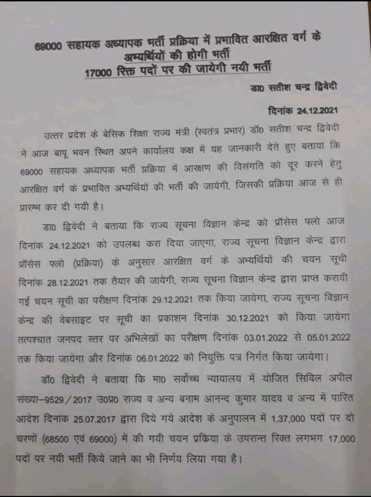 UP Assistant Teacher Recruitment 2022: 17000 Primary Teacher Vacancy_50.1