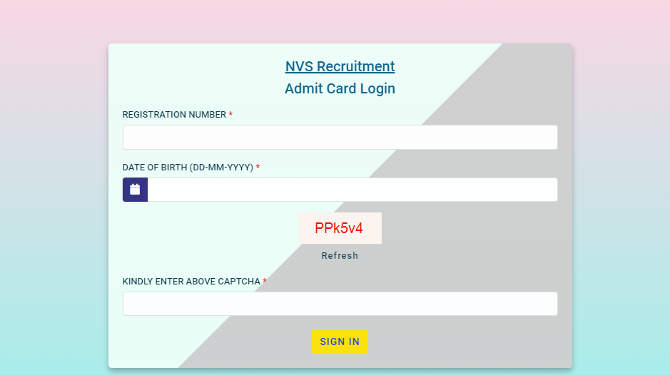 NVS Admit Card 2022