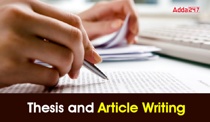 Thesis and Article Writing