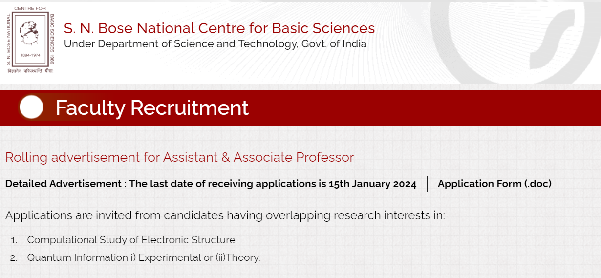 SNBNCBS Recruitment 2023 For Assistant Professor_3.1