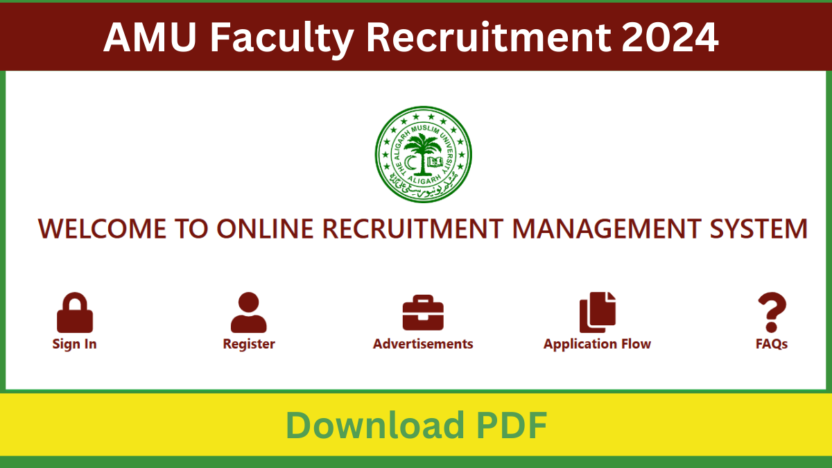 AMU Teaching Recruitment 2024