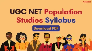 UGC NET Population Studies Syllabus