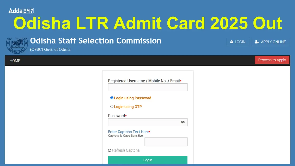 Odisha LTR Admit Card 2025 Out