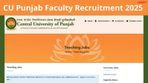 CU Punjab Faculty Recruitment 2025 Notification Out, Apply Link, Eligibility, Salary